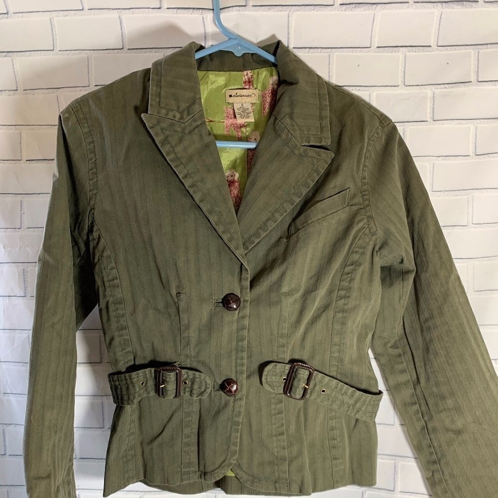 Anthro Elevenses Side Belted Jacket Size 6